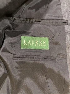 Lauren Ralph Lauren Hombres Abrigo Deportivo de Lana a Rayas Traje Chaqueta Blazer 46L 2 Botones - Imagen 1 de 17