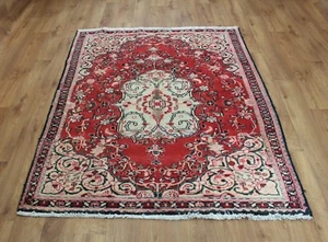 Traditional Vintage Wool Handmade Classic Oriental Area Rug Carpet 176 X 135cm - Picture 1 of 12