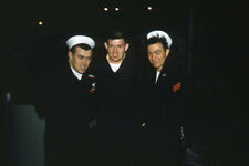 35mm 1950s Slide Red Border Kodachrome US Naval Seaman in Uniform Cold