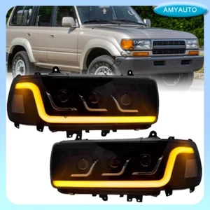 For Land Cruiser FJ80/LC80 1991-1997 DRL HeadLamp Upgrade Full LED Headlamp - Picture 1 of 12