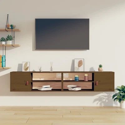 1/2x Armario de Pared de Madera Maciza de Pino Sala Salón Multicolor vidaXL - Imagen 1 de 4
