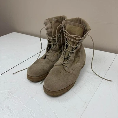 Botas militares caqui y marrón con un look desgastado botas Talla 11.5 Foto 1 de 4