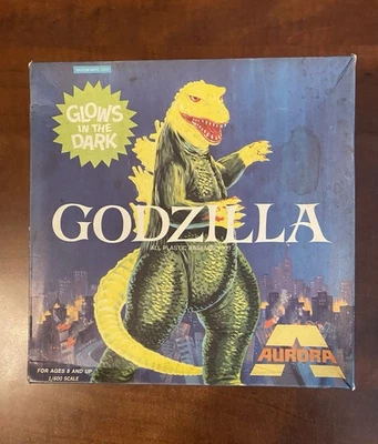 Aurora 1972 #466 Glow Godzilla Model Kit MIB Complete The Holy Grail of Glows - Image 1 of 4