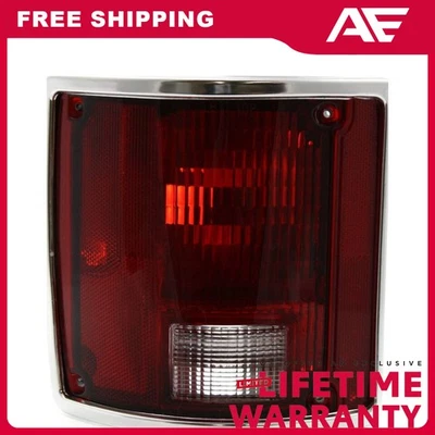 Tail Light Clear & Red Lens Driver Side Halogen For 73-91 GMC Jimmy C2500 - Image 1 of 4