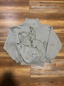 Vintage Keenland Horse Racing 1/4 Zip Sweatshirt Size Medium  - Picture 1 of 7