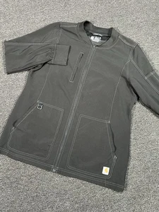 Carhartt C82110 Cross Flex Modern Fit Zip Utility Scrub Jacket Black Women Large - Picture 1 of 7