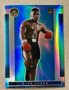 2021 Super Glow 1st Ever Mike Tyson Blue Foil Hologram Refractor - Picture 1 of 3