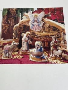 Cross-Stitched Nativity Counted Cross Stitch Pattern Book Pages - Picture 1 of 3