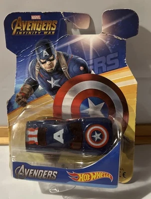 Hot Wheels Marvel Character Car Captain America - Captain America Civil War - Image 1 of 3