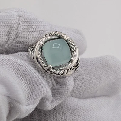 Anel David Yurman Infinity com Calcedônia, 11mm tamanho 7 - Imagem 1 de 4