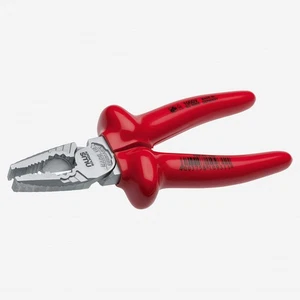 NWS 8" High Leverage Combination Pliers CombiMax 1000V - Matte Chromium - Plasti - Picture 1 of 1