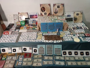 Huge Coin & Currency Lot .Gold,Silver, Platinum,Barber, Errors,Wheat,OBW, Proof - Picture 1 of 24