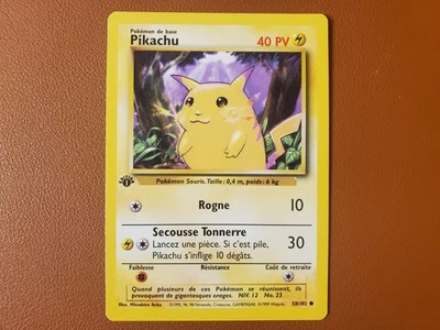 Pikachu 58/102 Base Set 1st Edition WoTC Pokémon TCG Italian - NM 1999 - Image 1 of 2