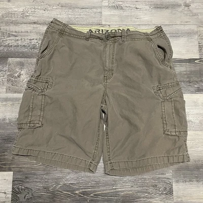 Vintage Y2K Arizona Jeans Cargo Shorts Men's Size 38 Baggy Brown Skate Grunge - Image 1 of 4