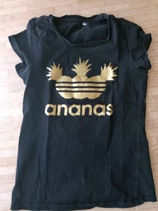 Adidas Tshirt, Ananas, Mädchen, Schwarz, Größe 152 - Bild 1 von 3