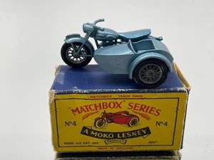 MATCHBOX MOKO 4 TRIUMPH T110 SIDECAR MOTORCYCLE -3inch-VERY GOOD IN B5 BOX - 102 - Picture 1 of 8
