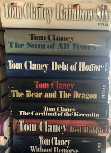 Lot of 7 Tom Clancy Hardcover Books Rainbow Red Rabbit Debt of Honor Dragon - Picture 1 of 23