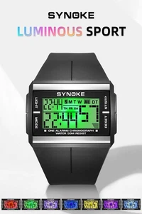 Colorful Luminous Watch Student Sports Electronic Watch 50M Waterproof - Picture 1 of 14