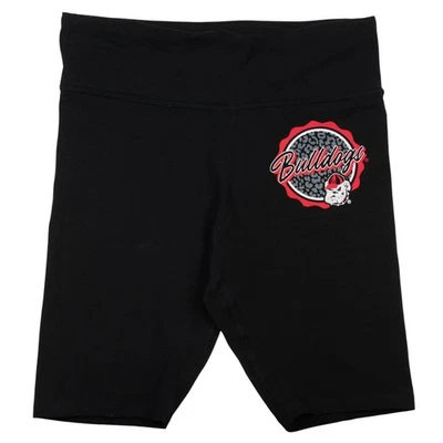 NCAA Georgia Bulldogs Women's Spandex Mid-Waist Shorts in Black, Small (4/6) - Image 1 of 3