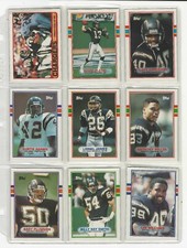 San Diego Chargers 1989 Topps Team Set (11) w/RCs Anthony Miller Mark Vlasic
