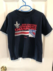 New York Rangers 2014 Eastern Conference Champions Reebok Youth Shirt Size 5/6 - Picture 1 of 1