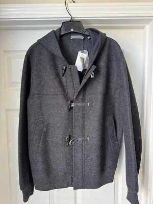 mens vince vintage wool alpaca hoodie jacket toggle peacoat RARE - Image 1 of 4