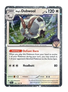 Hop's Dubwool 136/159 SV09: Journey Together Rare Pokemon Card AUS - Picture 1 of 2