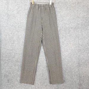 Houndstooth Wool Pants XS Black Tweed Trouser Casual PAQUIN USA Vintage 24/28.5 - Picture 1 of 10