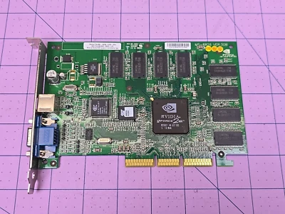 MSI MS-8826 NVIDIA GeForce2 MX 64MB AGP VGA Graphics Card - tested - working - Image 1 of 4