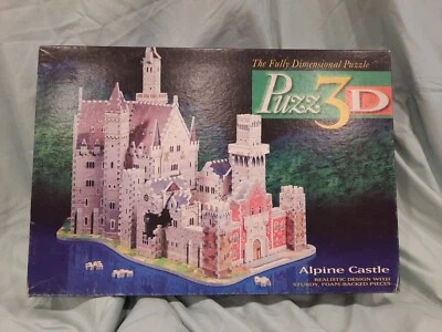 Puzzle 3D Alpine Castle #4436 con instrucciones de Milton Bradley  Foto 1 de 4