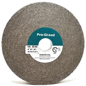 Ruota sbavatrice EXL - 6" X 1" X 1" 9S grana fine - carburo di silicone - sbavatrice metallo - Foto 1 di 8
