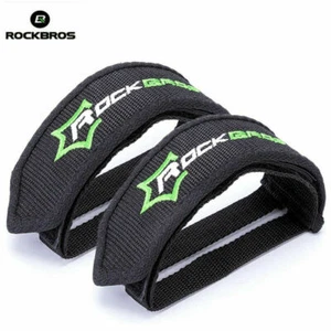 ROCKBROS 1 Pair Toe Clips Straps Tape Bike Pedal Straps for Fixed Gear Road Bike - Picture 1 of 10
