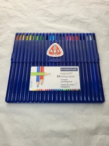 Staedtler Ergosoft Colored Pencils Set of 23 Colors in Stand-up Easel Case - Picture 1 of 7