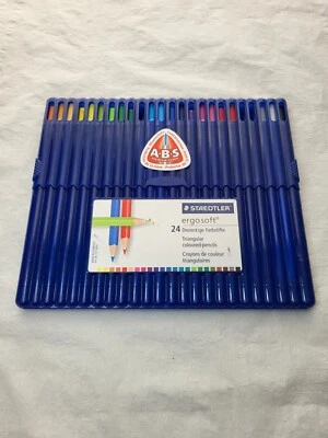 Staedtler Ergosoft Colored Pencils Set of 23 Colors in Stand-up Easel Case - Image 1 of 4