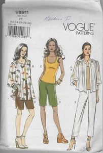 Cut Sewing Pattern V8911 Ladies oversized jacket singlet top shorts pants 16-24 - Picture 1 of 2
