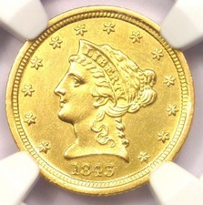 1843 Year Quarter Eagle 250 Us Gold Coins Pre 1933 For