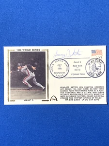 LENNY DYKSTRA SIGNED 1986 WORLD SERIES GAME 3 FDC NY METS WS CHAMP PSA DNA - Picture 1 of 4