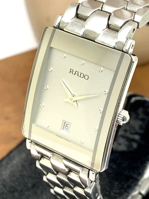 Rado Women's Watch 160.0486.3 Diastar Swiss Quartz Silver Steel Tank 24mm CHIP - Image 1 of 4