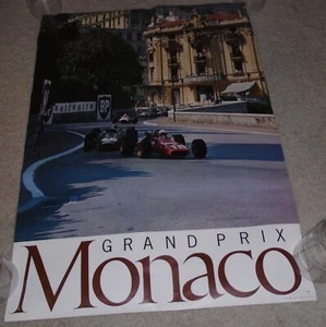 vintage Grand Prix Of Monaco F-1 Poster 21x30 - Picture 1 of 3