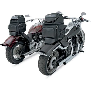 Saddlemen Black BR3400 Back seat Sissy Bar Bag Luggage Universal Motorcycle - Picture 1 of 12