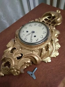 Antique wooden wall clock. Sweden?. 1910-30. original. 567 - Picture 1 of 15