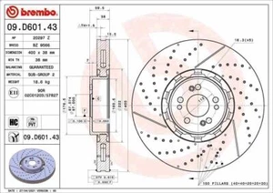 Discofreno BREMBO 09.D601.43 per MERCEDES-BENZ GLE Coupe (C167) 4.0 2020-2023 - Picture 1 of 6