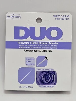 ADHESIVO DUO STIPLASH AGUA DE ROSAS Y BIOTINA BLANCO/CLARO sin látex 0,18 oz. Foto 1 de 2