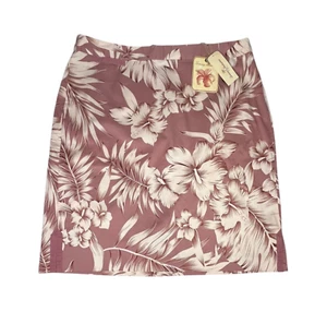 Tommy Bahama Sultry Shades Skirt Women's 12 Floral Light Clay Stretch Tropical - Picture 1 of 15