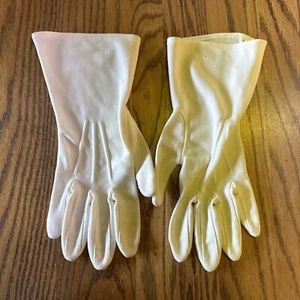 Vintage Retro weiße Handschuhe Nylon Größe 8 - Bild 1 von 5