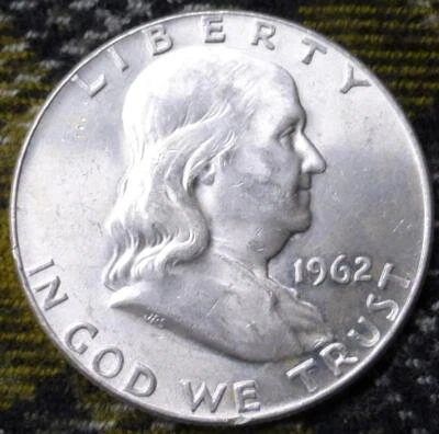 United States of America 1962 D Franklin Silver Half Dollar, USA Silver 50C Coin - Image 1 of 4