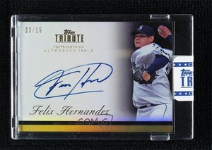 2012 Topps Tribute Auto Gold /15 Felix Hernandez #TA-FH1 Auto