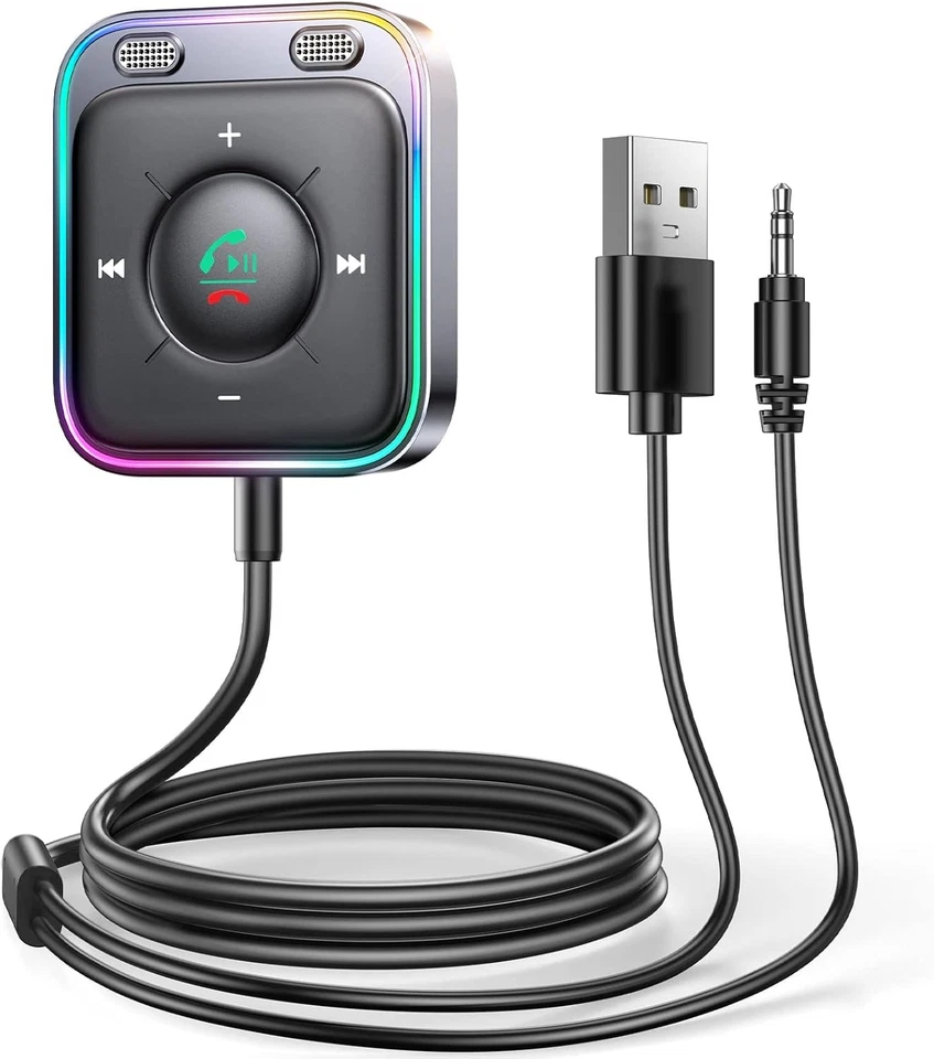 JOYROOM 2025 Aux Bluetooth Adapter Auto mit Freisprecheinrichtung,?Hi-Fi Stereo