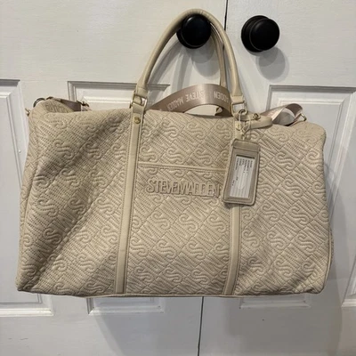 Steve Madden Weekender Duffle Bag  Wt400400 Ivory Embossed 10x14x21" NWOT - Image 1 of 4