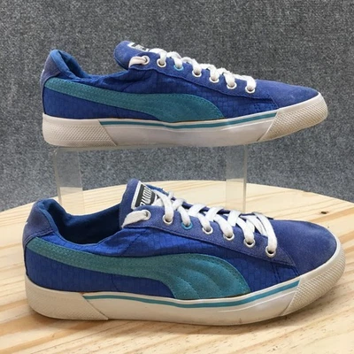 Zapatos deportivos bajos Puma para mujer 8,5 Benita 348618 04 azul gamuza con cordones Foto 1 de 4
